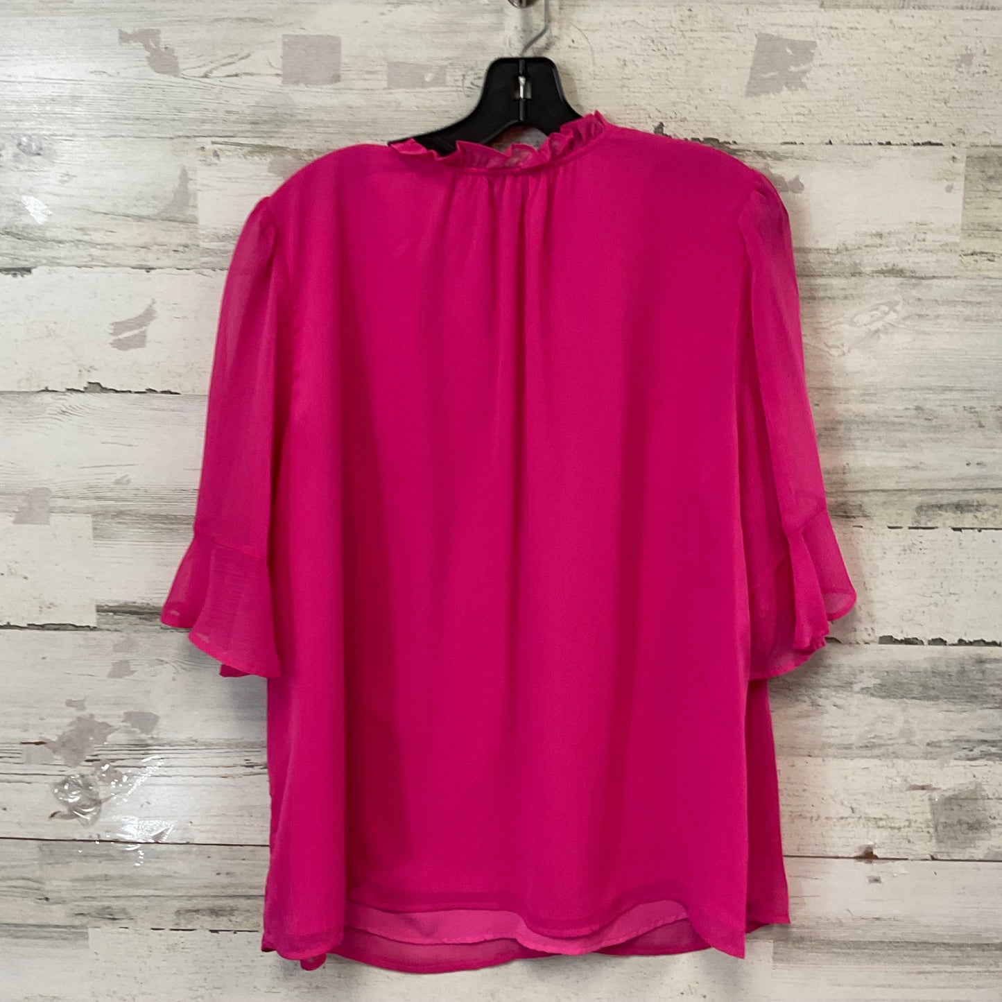 Blouse Short Sleeve By Cece In Pink, Size: 2x