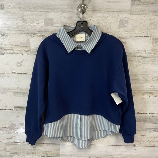 Top Long Sleeve By Maeve In Blue, Size: Xs