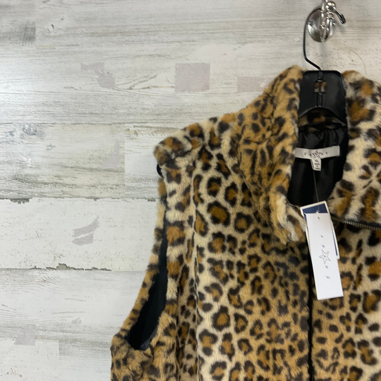 Vest Fleece By Fever In Animal Print, Size: Xl