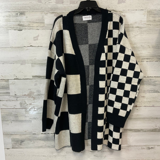 Sweater Cardigan By First Love In Black & White, Size: 3x