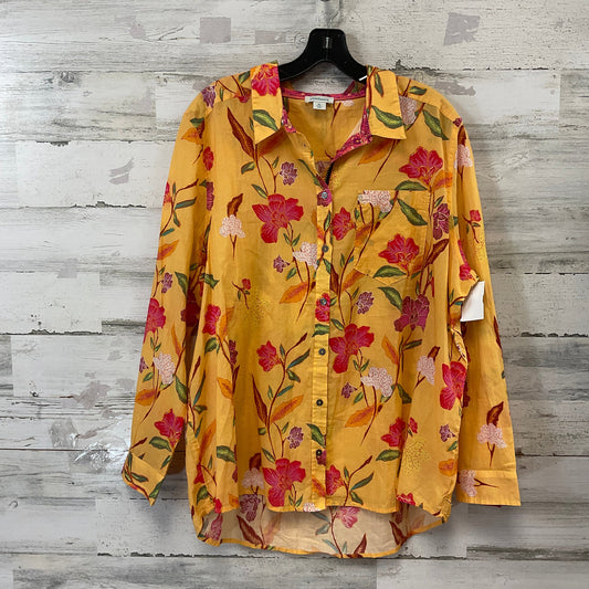 Blouse Long Sleeve By Sundance In Orange, Size: Xl