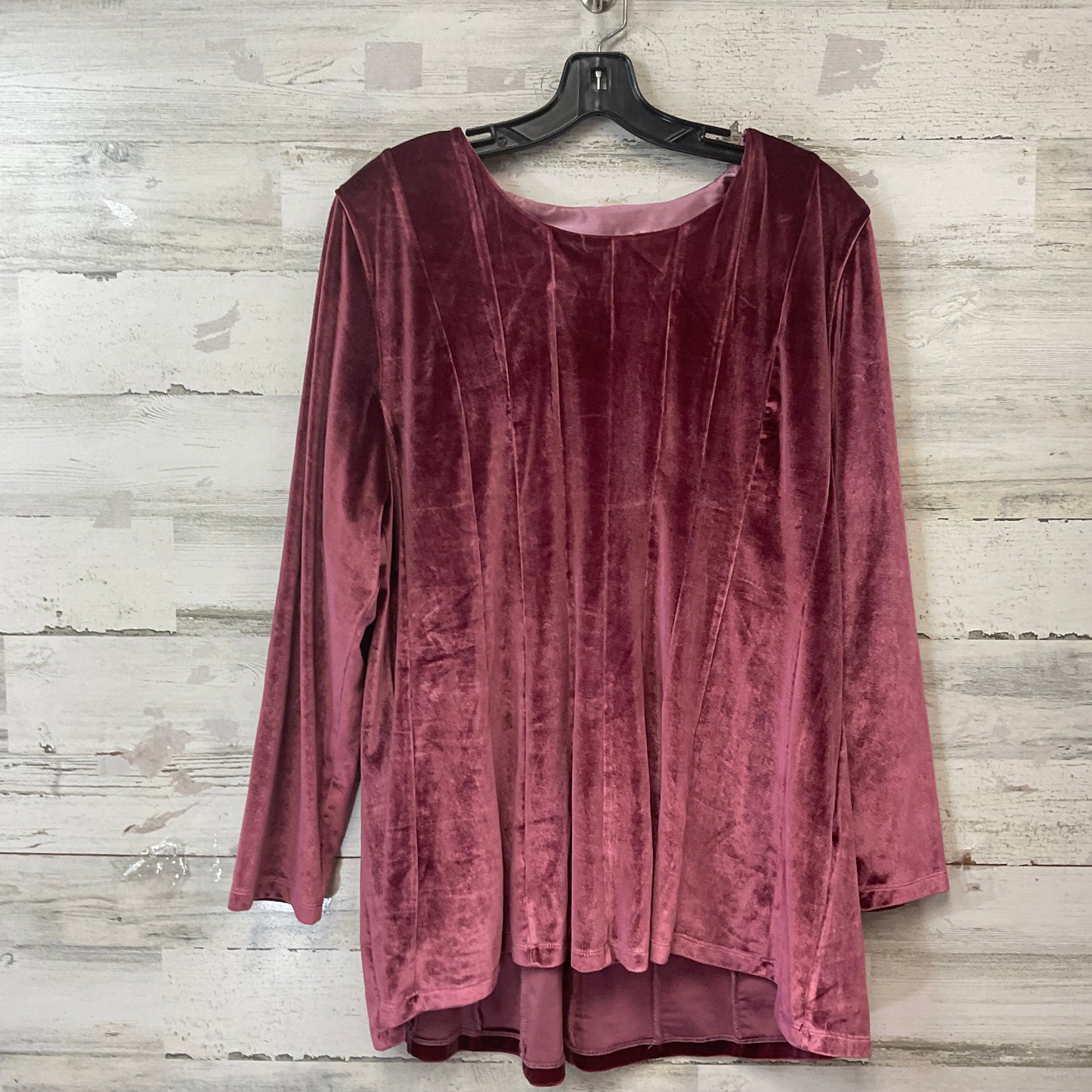 Top Long Sleeve By Soft Surroundings In Maroon, Size: Xl