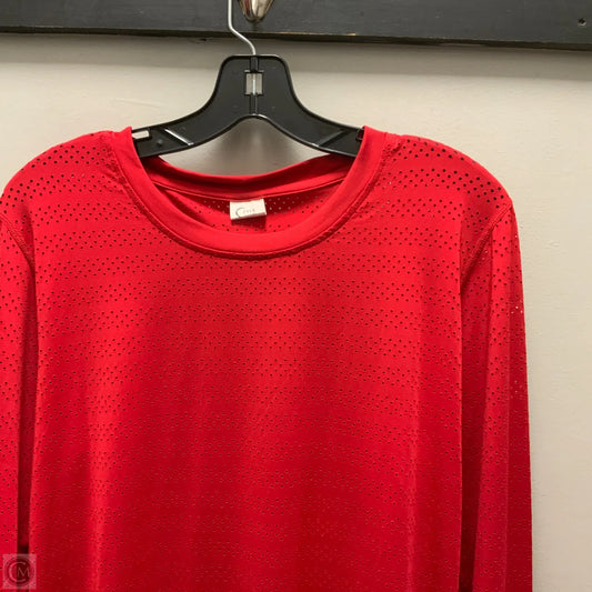 Athletic Top Long Sleeve Crewneck By Zyia In Red, Size: Xl