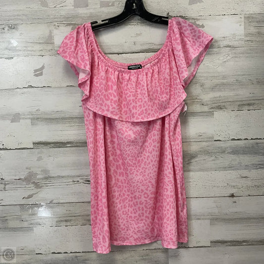 Top Sleeveless By Heimish Usa In Pink, Size: 2x