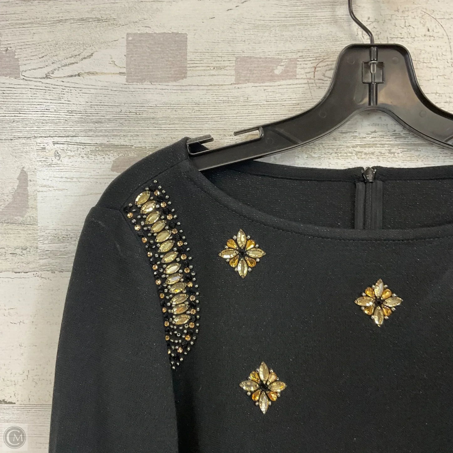 Top Long Sleeve Designer By St. John In Black, Size: M