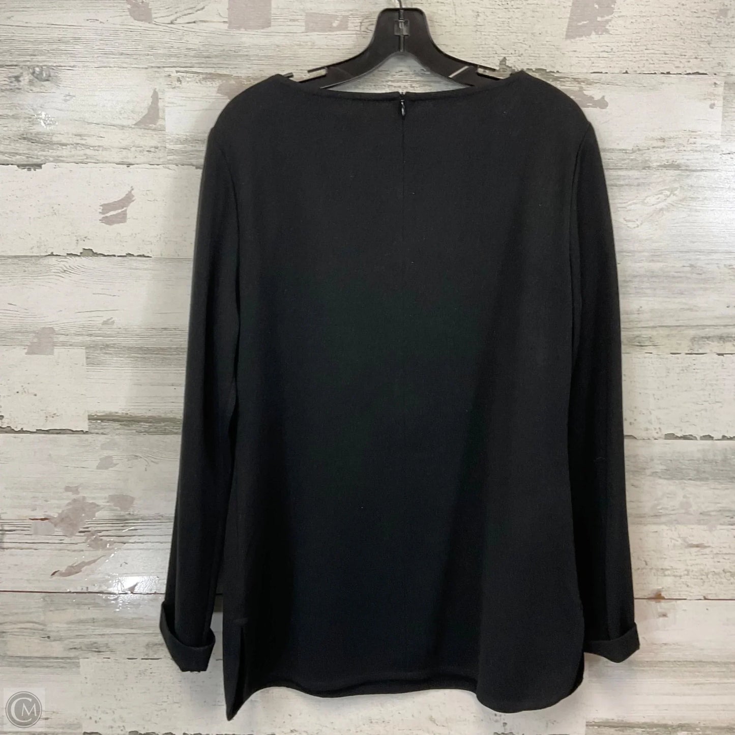 Top Long Sleeve Designer By St. John In Black, Size: M