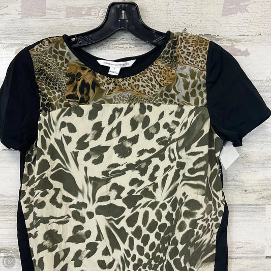 Top Short Sleeve Designer By Diane Von Furstenberg In Black, Size: Xs