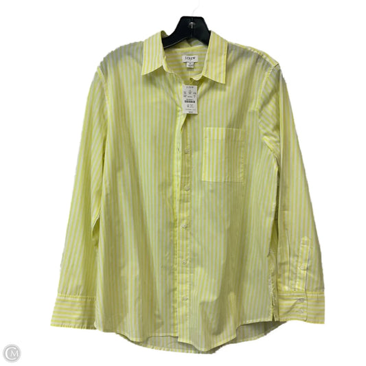 Blouse Long Sleeve By J. Crew In Yellow, Size: S