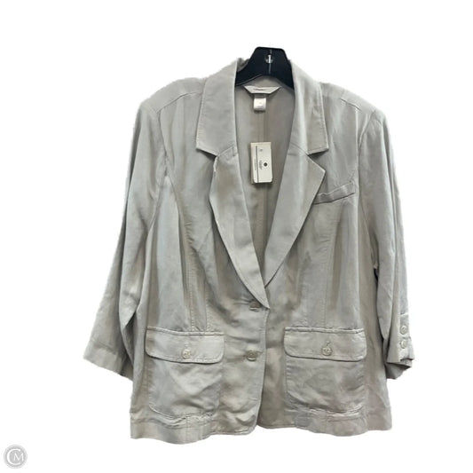 Blazer By Cj Banks In Grey, Size: 1x
