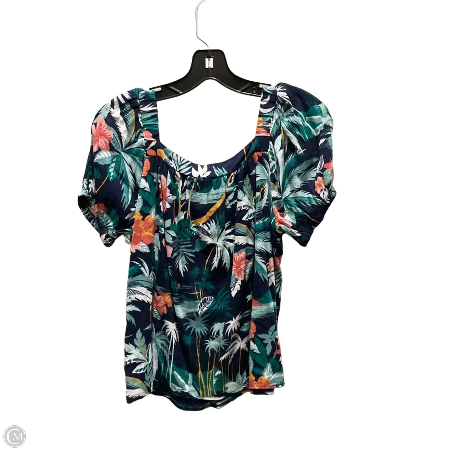 Top Short Sleeve By Tori Richards In Blue, Size: Xs