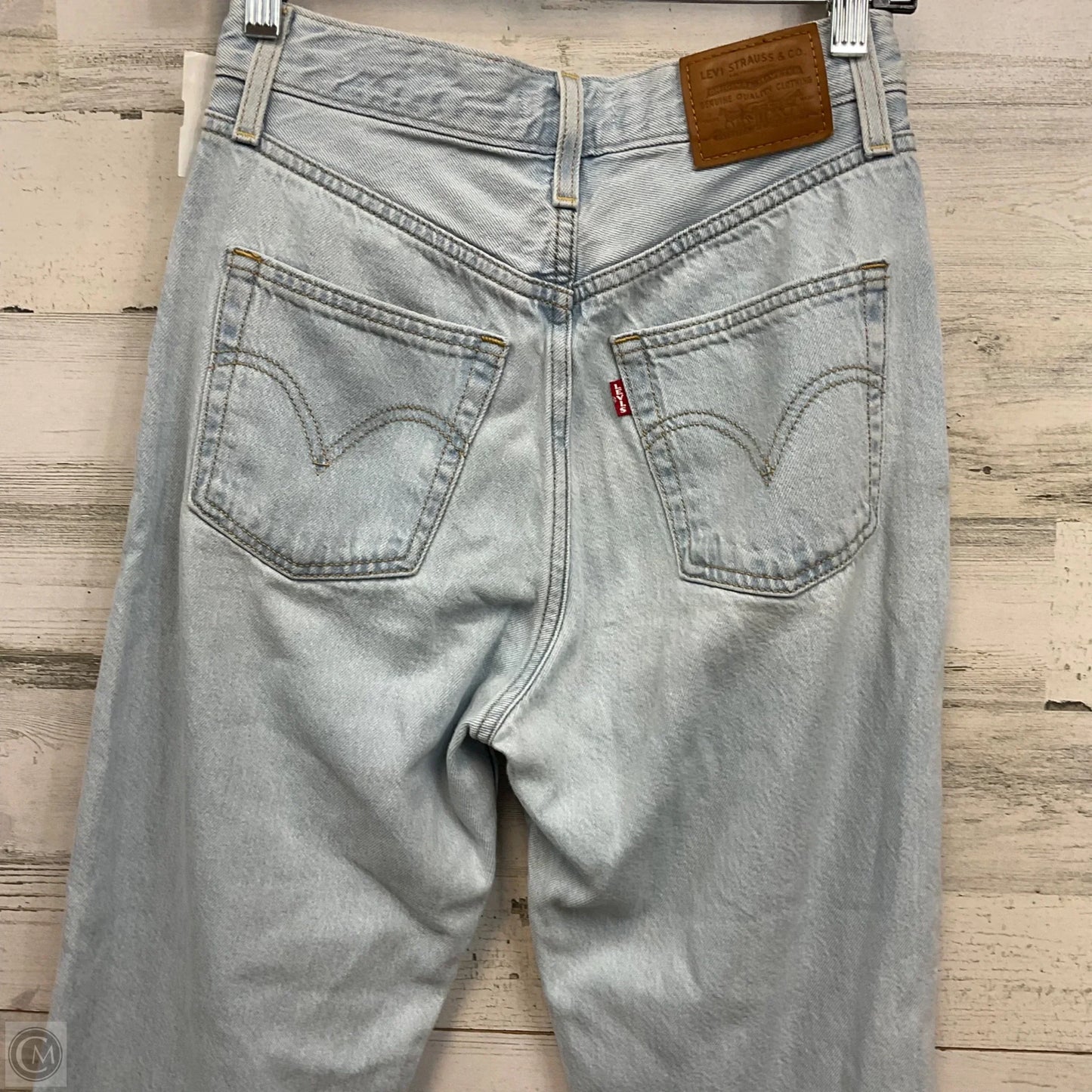 Jeans Straight By Levis In Blue Denim, Size: 4