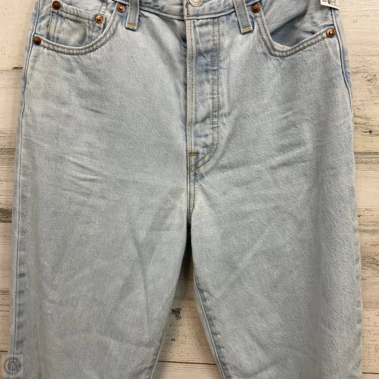 Jeans Straight By Levis In Blue Denim, Size: 4