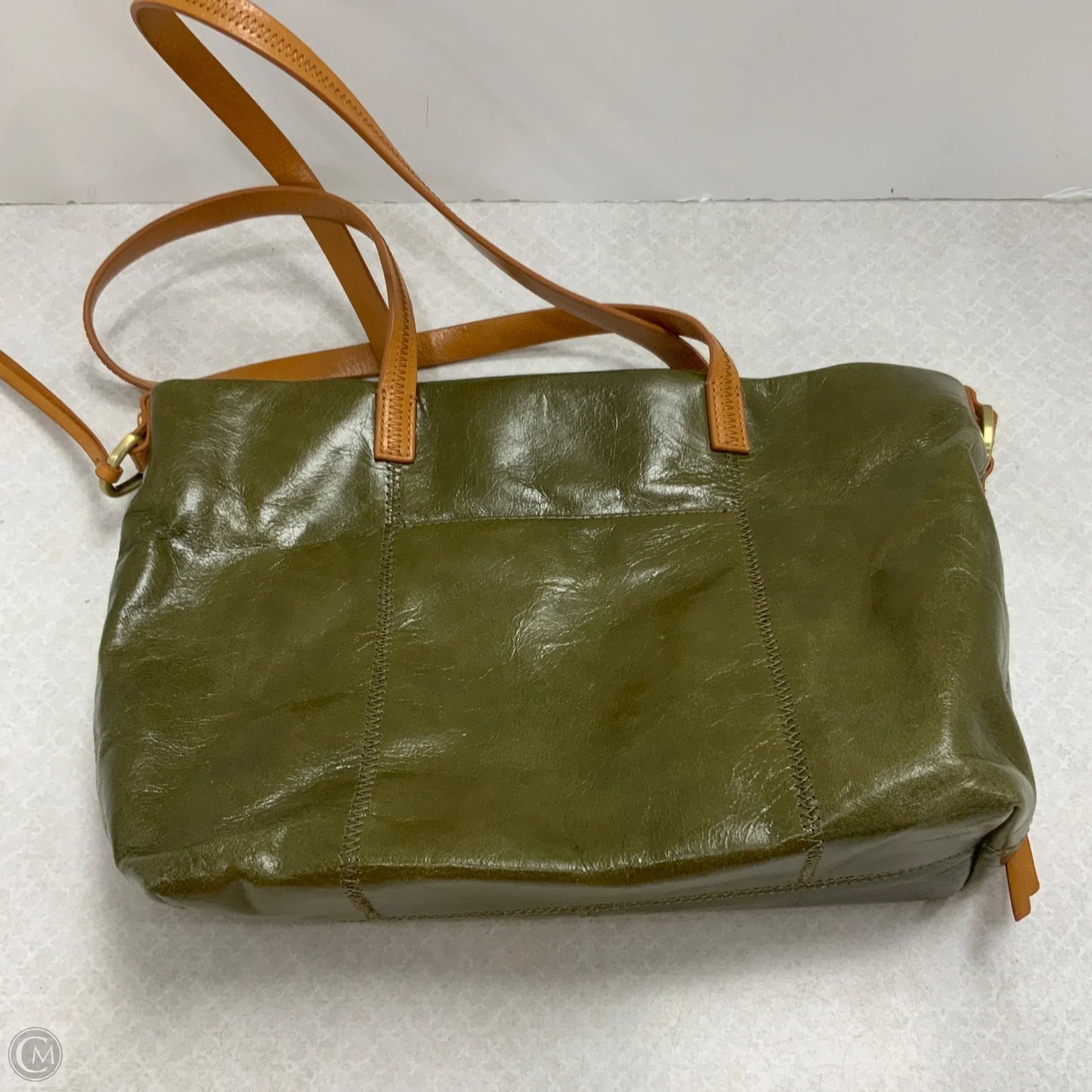 Handbag Leather By Hobo Intl, Size: Medium