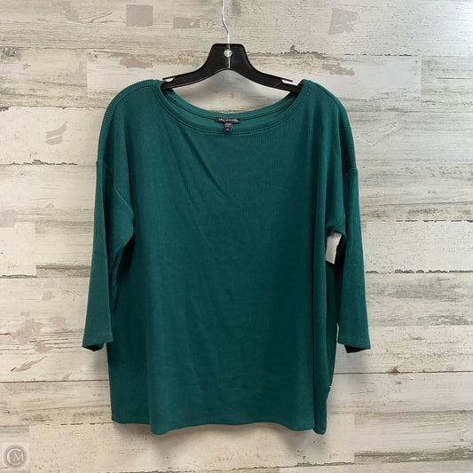 Top 3/4 Sleeve By Eileen Fisher In Green, Size: S