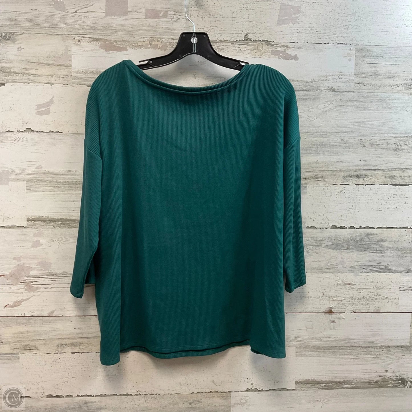Top 3/4 Sleeve By Eileen Fisher In Green, Size: S