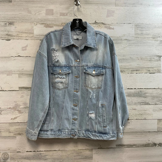 Jacket Denim By Love Tree In Blue Denim, Size: S