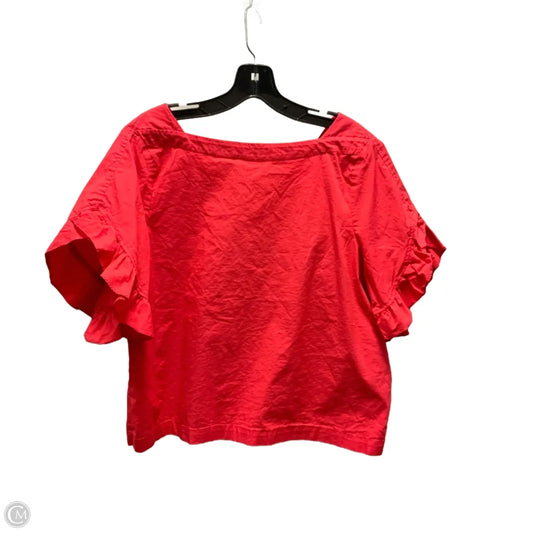 Top Short Sleeve By Laundry In Coral, Size: L