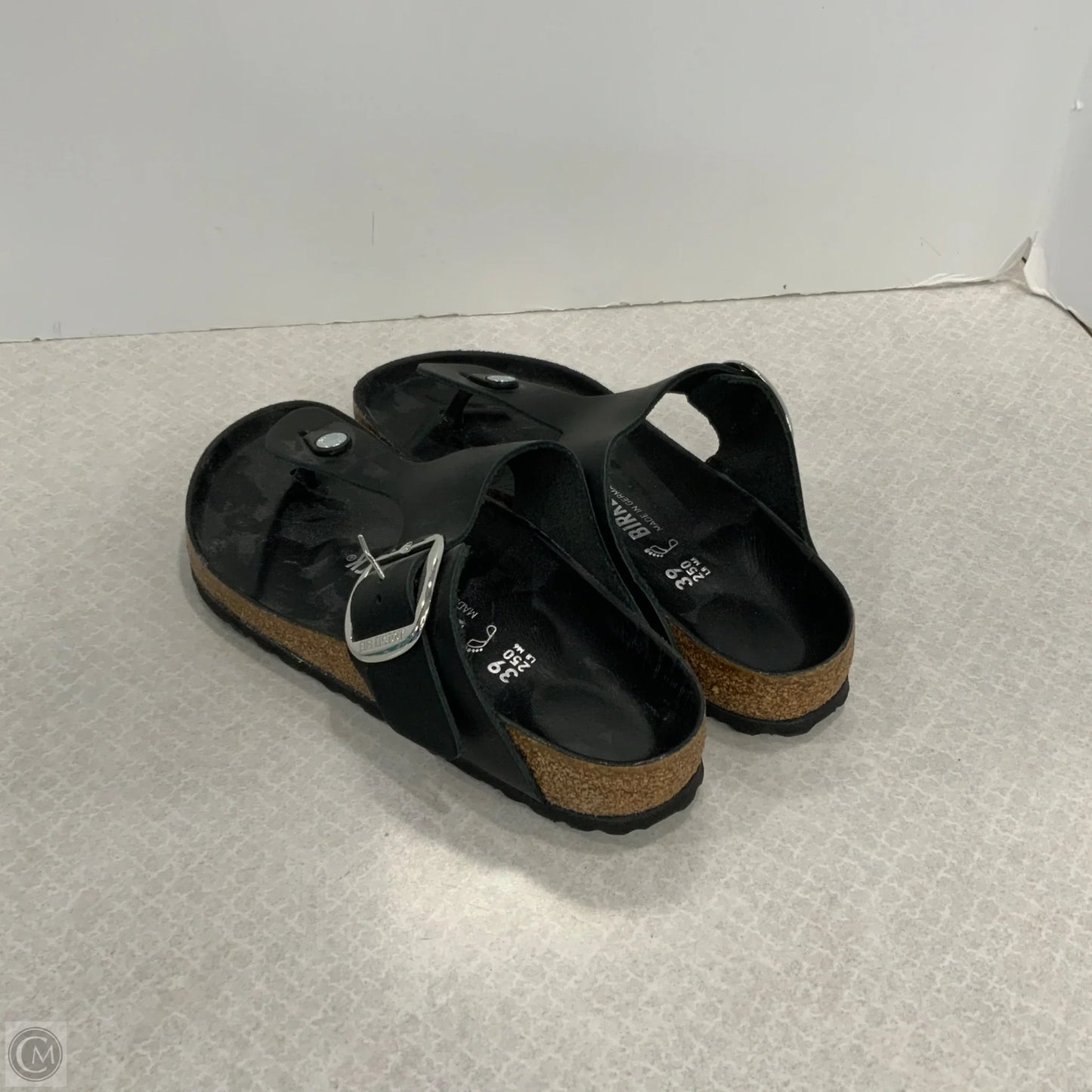 Sandals Flats By Birkenstock In Black, Size: 8