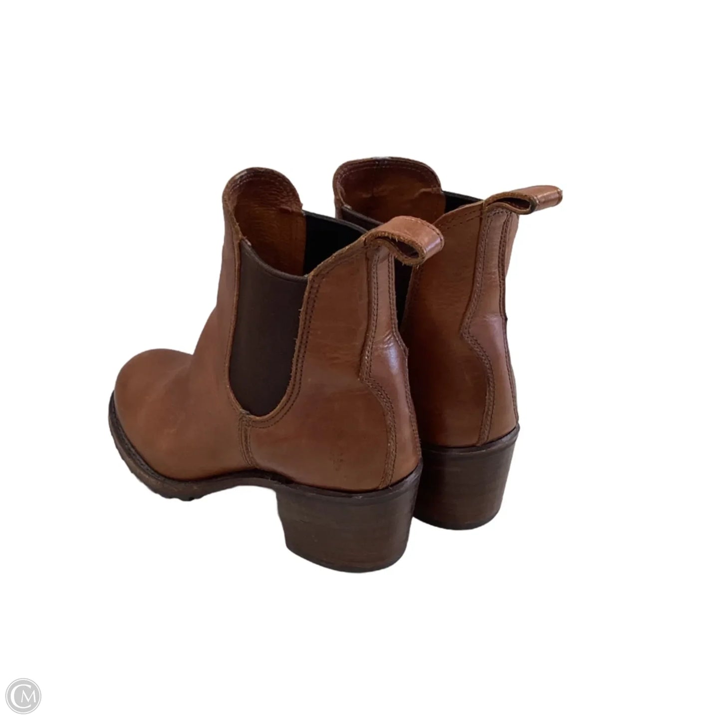 Boots Ankle Heels By Frye In Brown, Size: 9