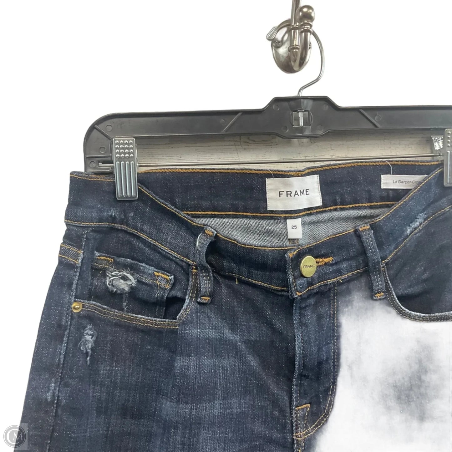Jeans Straight By Frame In Blue Denim, Size: 0