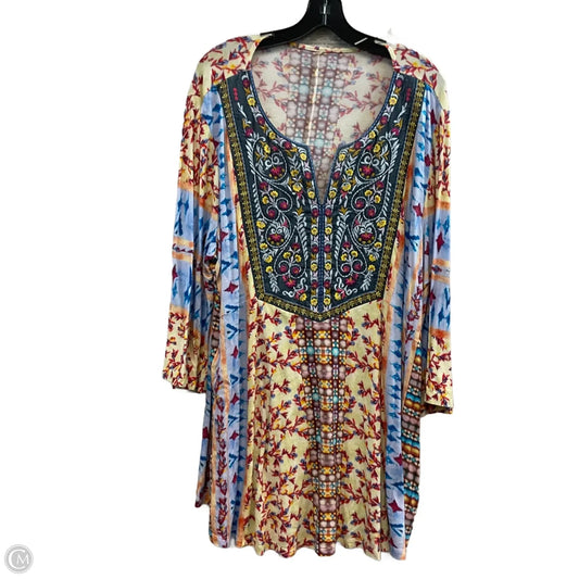 Top 3/4 Sleeve By Soft Surroundings In Yellow, Size: 1x