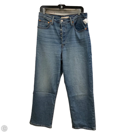 Jeans Straight By Levis In Blue Denim, Size: 12