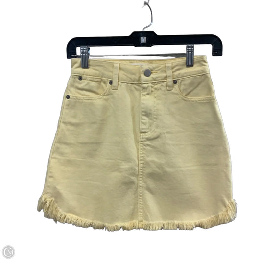 Skirt Mini & Short By Paige In Yellow Denim, Size: 0