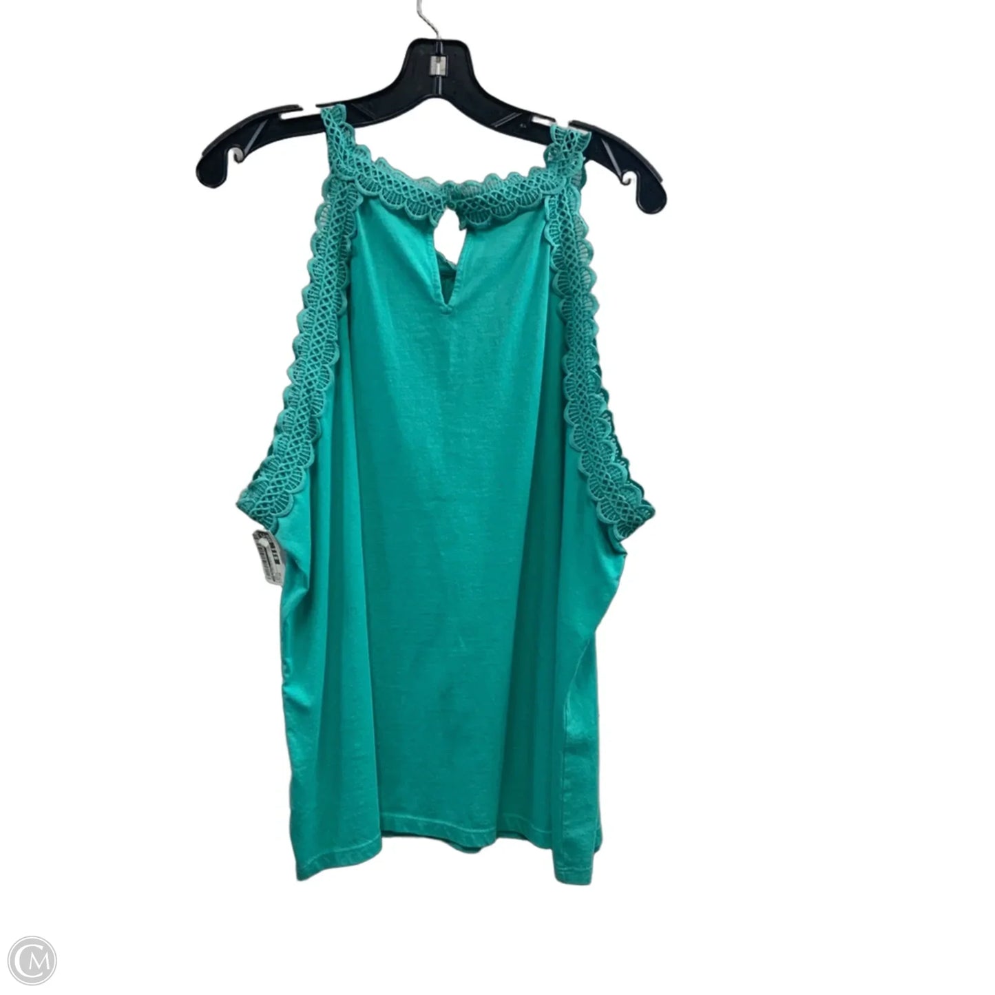 Top Sleeveless By Talbots In Green, Size: 2x