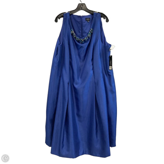 Dress Party Midi By Tahari By Arthur Levine In Blue, Size: 3x