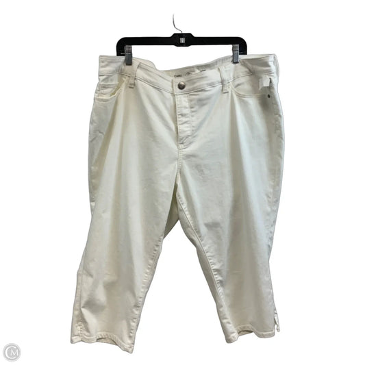 Capris By St Johns Bay In White, Size: 20