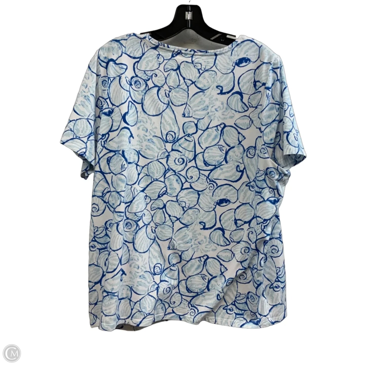 Top Short Sleeve By Talbots In Blue, Size: 2x