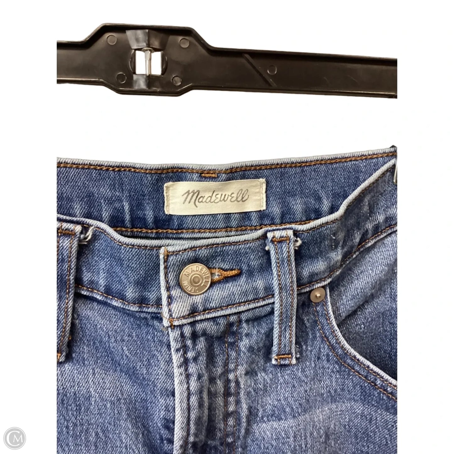 Jeans Straight By Madewell In Blue Denim, Size: 10