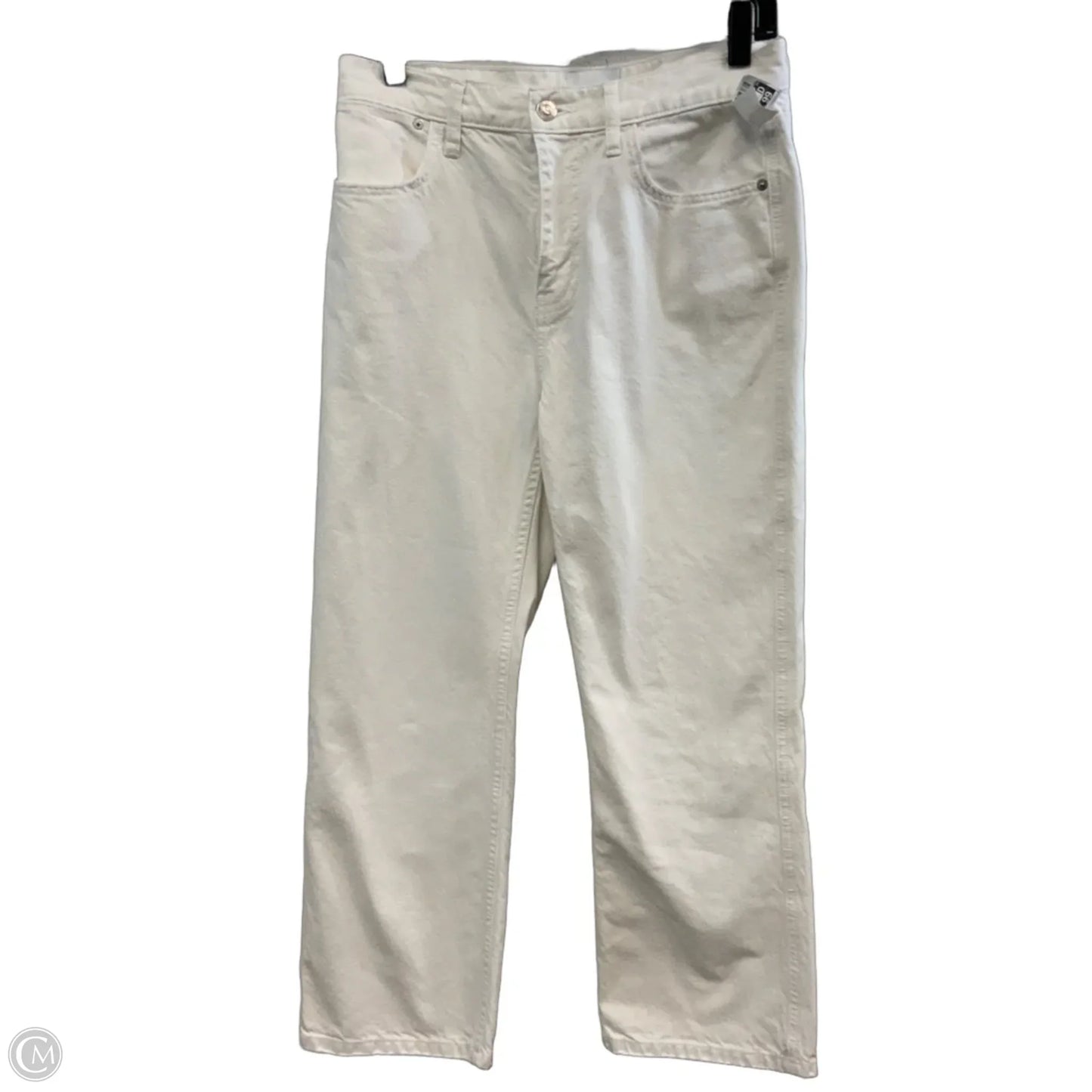 Jeans Straight By Current Elliott In White Denim, Size: 8