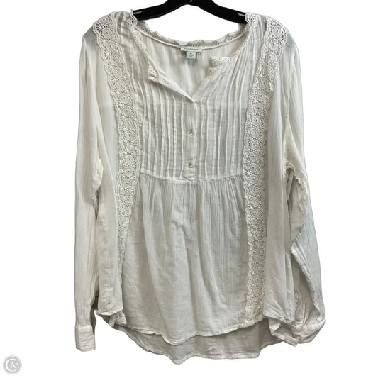 Top Long Sleeve By Sundance In White, Size: Xl