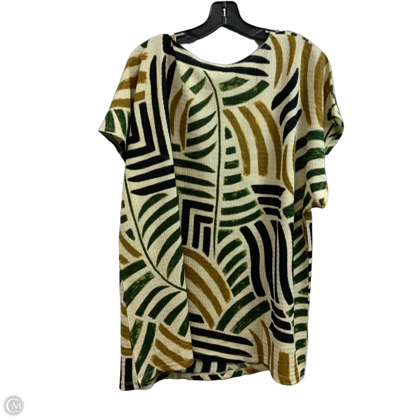 Top Short Sleeve By Jules & Leopold In Cream, Size: 3x
