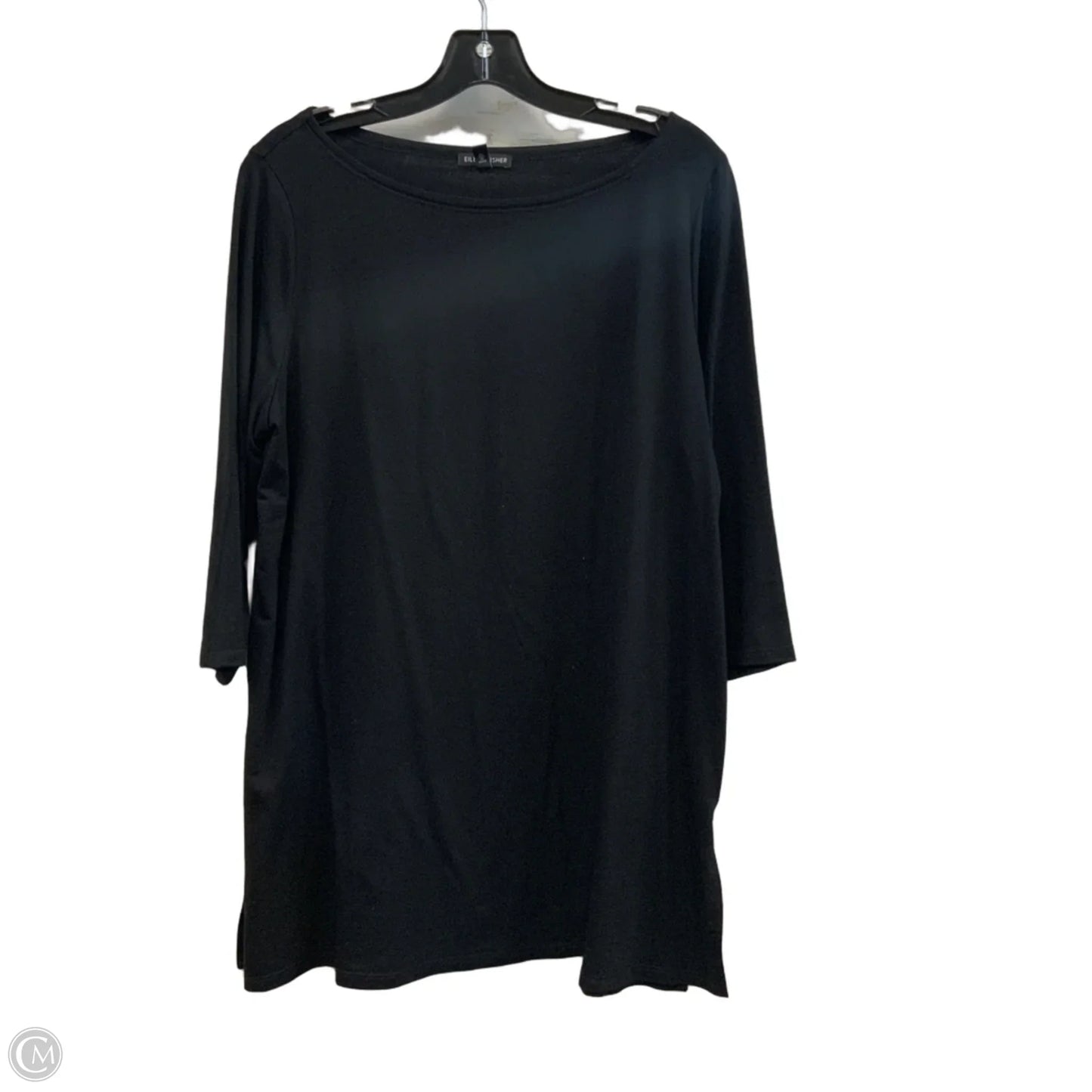 Top Long Sleeve By Eileen Fisher In Black, Size: L
