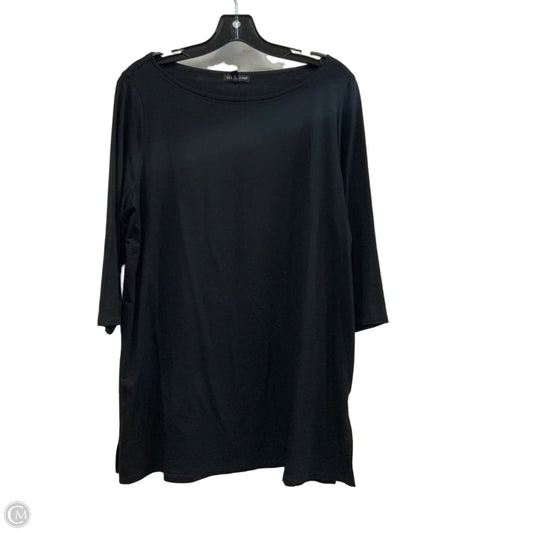 Top Long Sleeve By Eileen Fisher In Black, Size: L