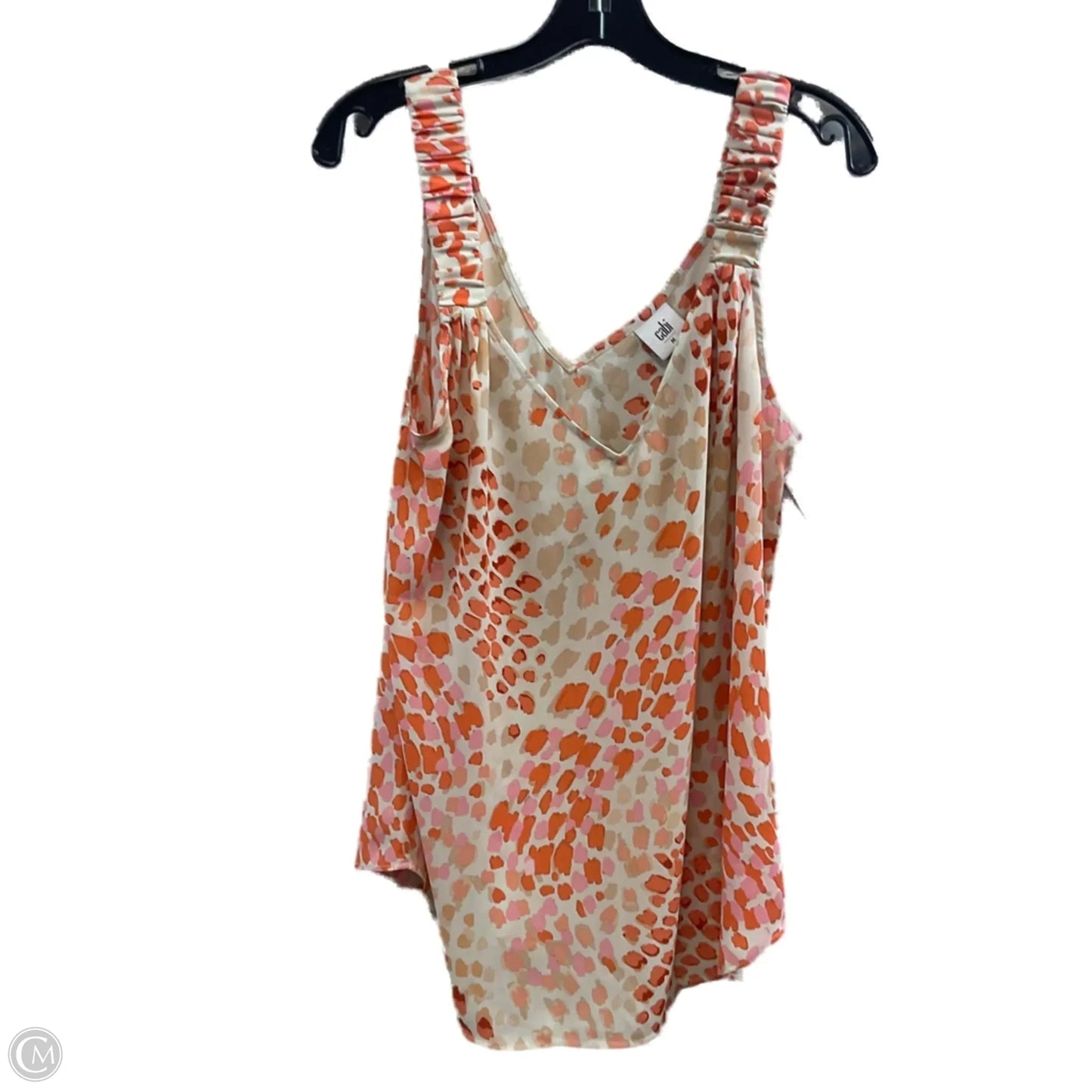 Blouse Sleeveless By Cabi In Orange & Pink, Size: M