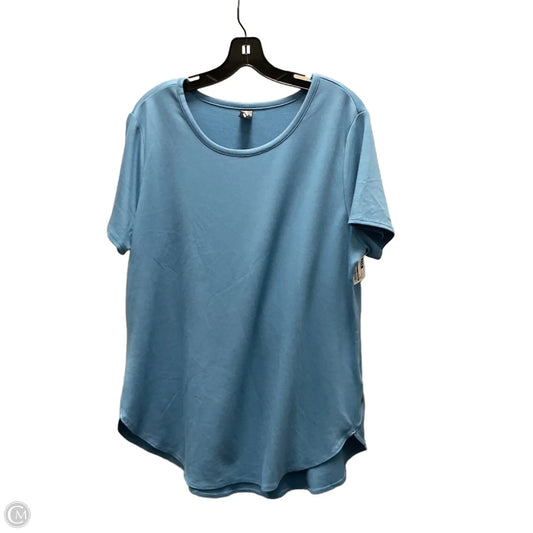 Top Short Sleeve By Skechers In Blue, Size: Xl