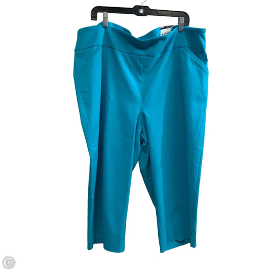 Pants Cropped By Worthington In Blue, Size: 3x