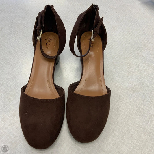 Shoes Heels Block By Style And Company In Brown, Size: 11