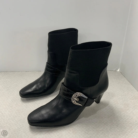 Boots Ankle Heels By Brighton In Black, Size: 8