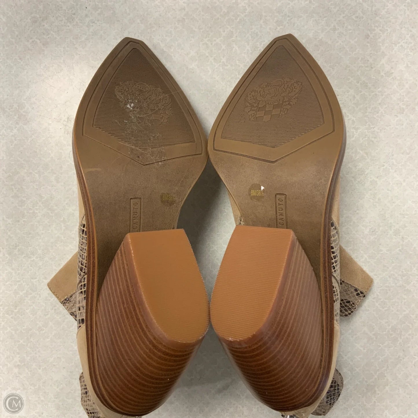 Boots Ankle Heels By Vince Camuto In Tan, Size: 8