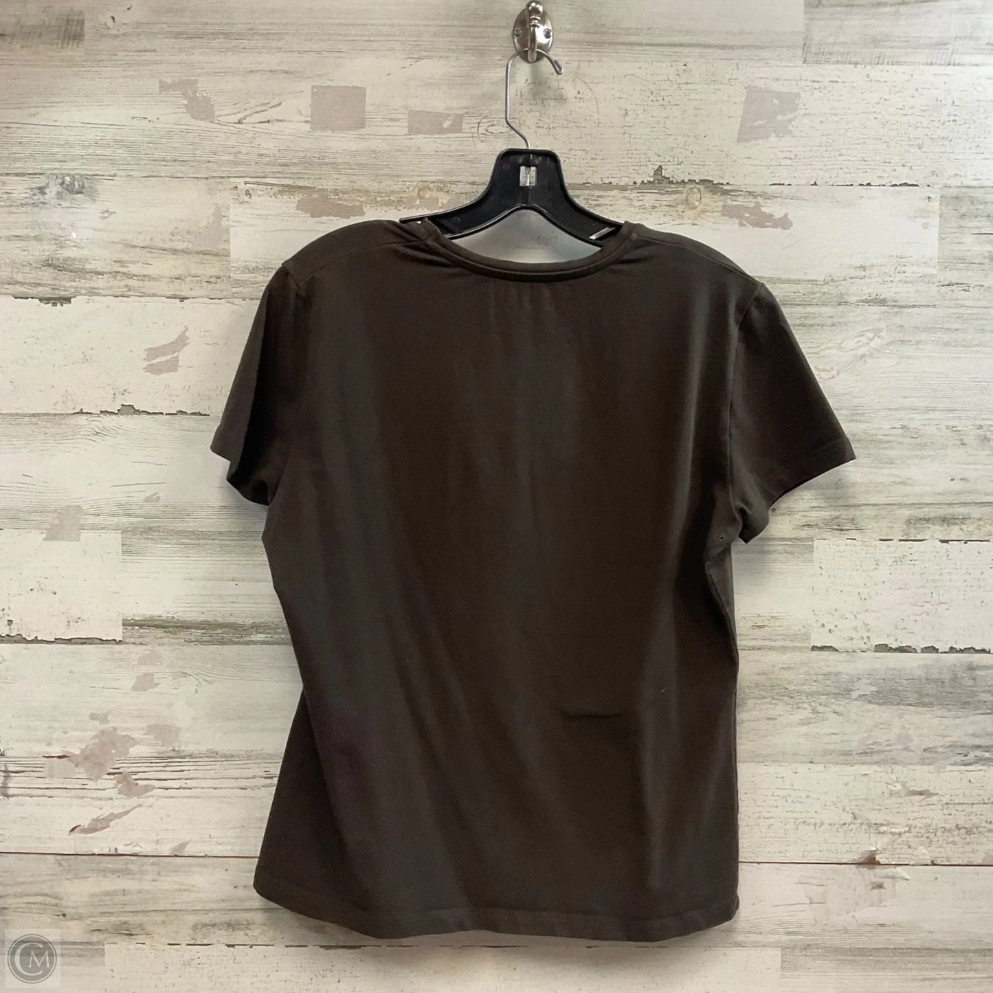 Top Short Sleeve Luxury Designer By Burberry In Brown, Size: Xl