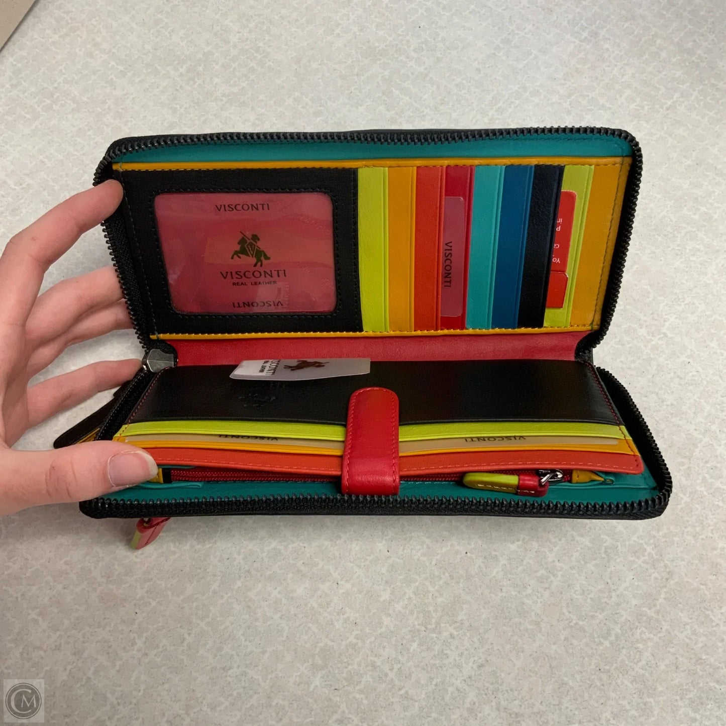 Wallet Leather By Visconti, Size: Large