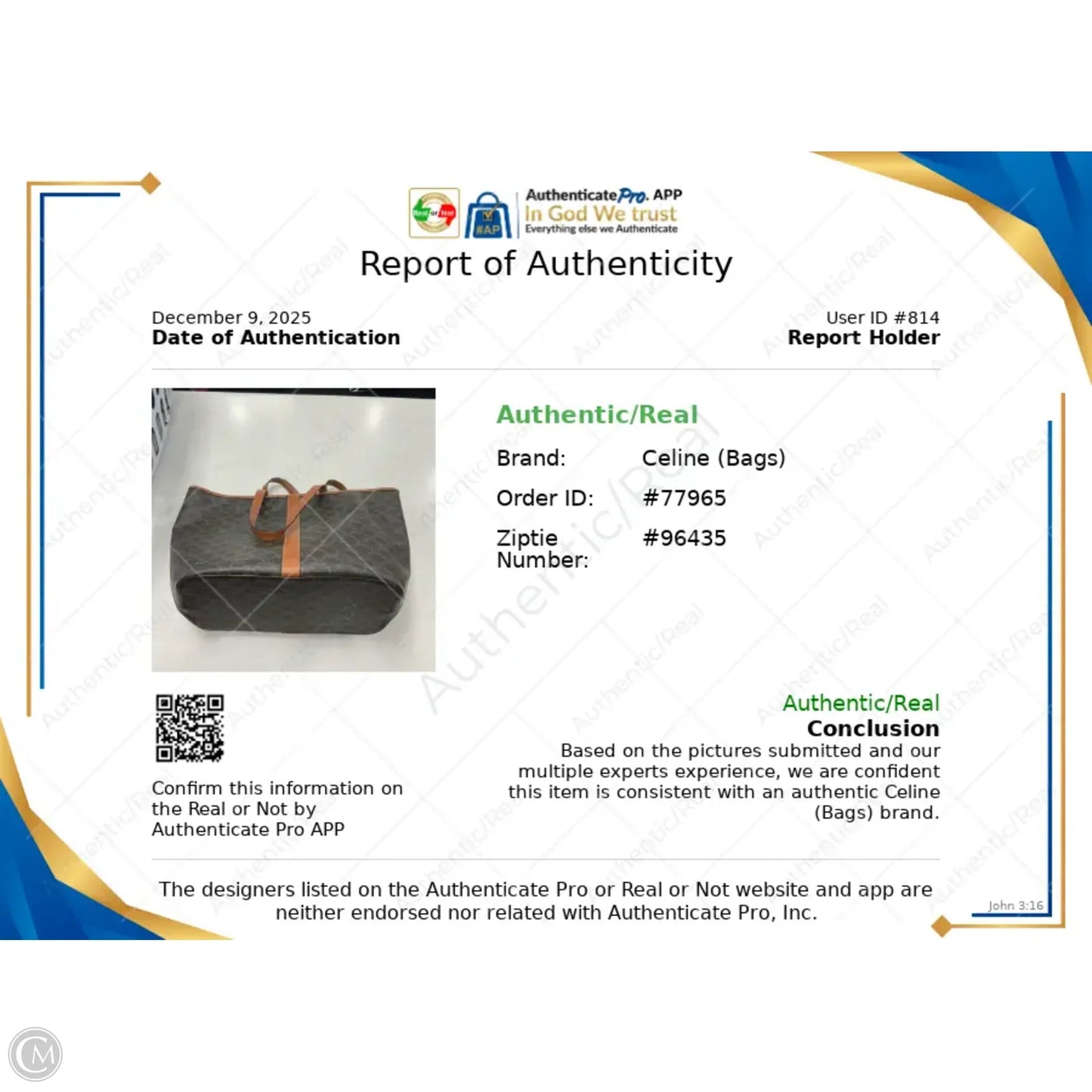 Handbag Luxury Designer By Celine, Size: Large