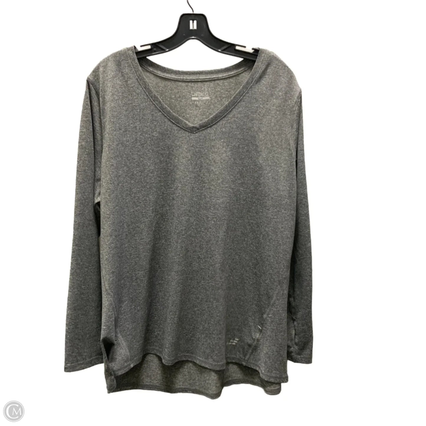 Athletic Top Long Sleeve Crewneck By Bcg In Grey, Size: 1x
