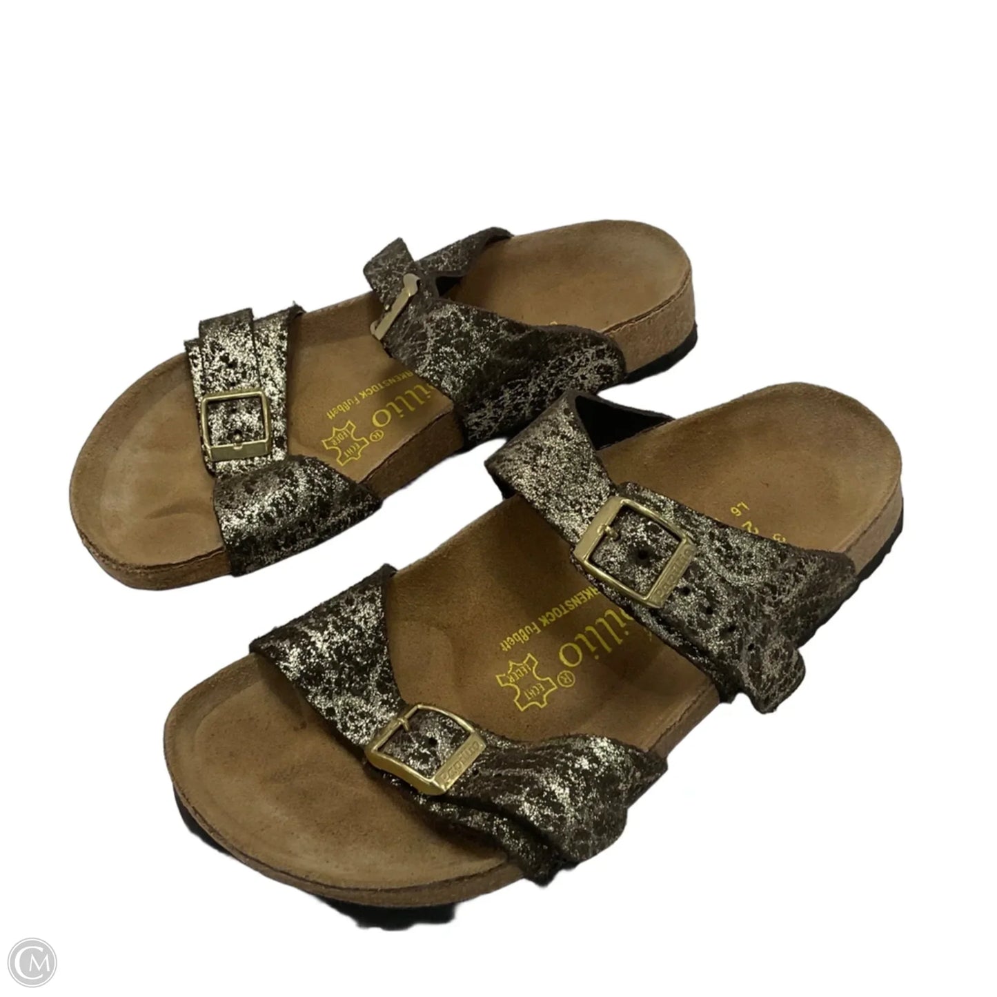 Sandals Flats By Birkenstock In Brown, Size: 6