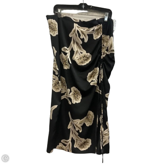 Skirt Maxi By Banana Republic In Black & Tan, Size: 14