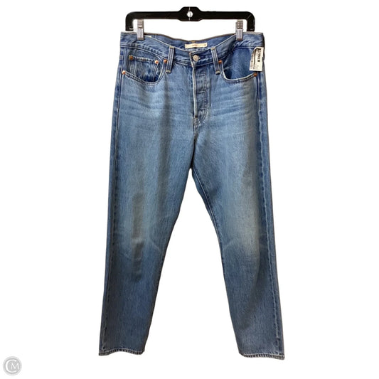 Jeans Straight By Levis In Blue Denim, Size: 10